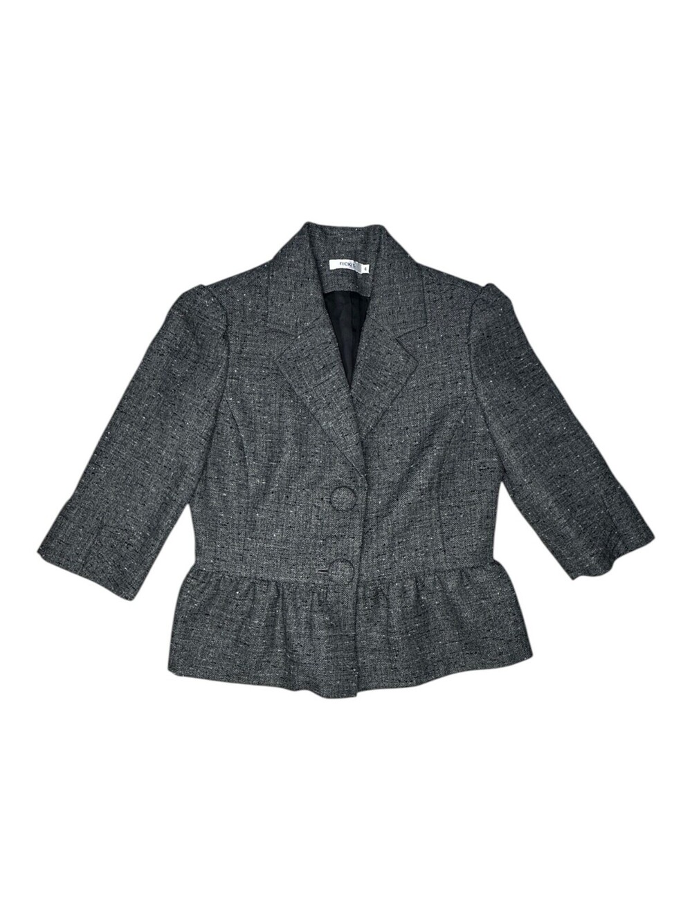 RICKI'S Women's Gray Peplum Blazer Size 4